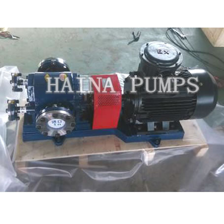 Asphalt gear pump with motor